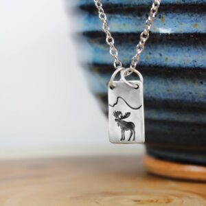 Shop Wyoming Moose  Necklace with Mountain