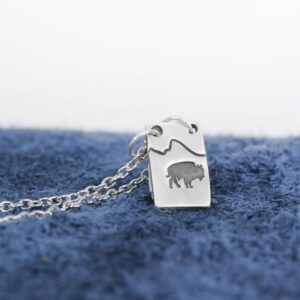 Shop Wyoming Bison Necklace with Mountain