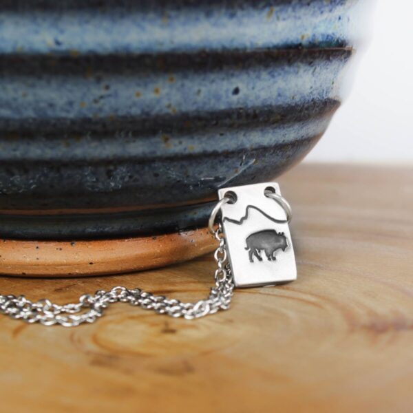 Shop Wyoming Bison Necklace with Mountain