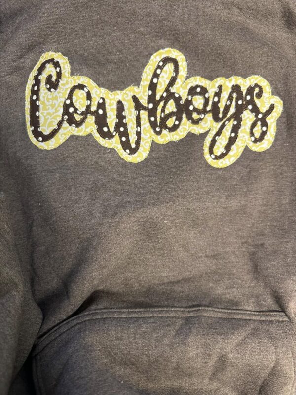 Shop Wyoming Applique Cowboys Hoodie